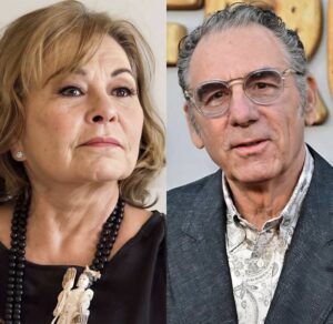 Roseanne Barr & Michael Richards. Credit: Alberto Rodriguez/Variety via Getty