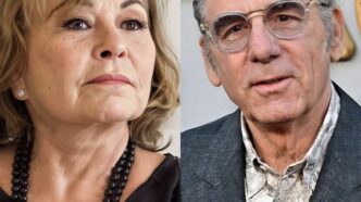 Roseanne Barr & Michael Richards. Credit: Alberto Rodriguez/Variety via Getty