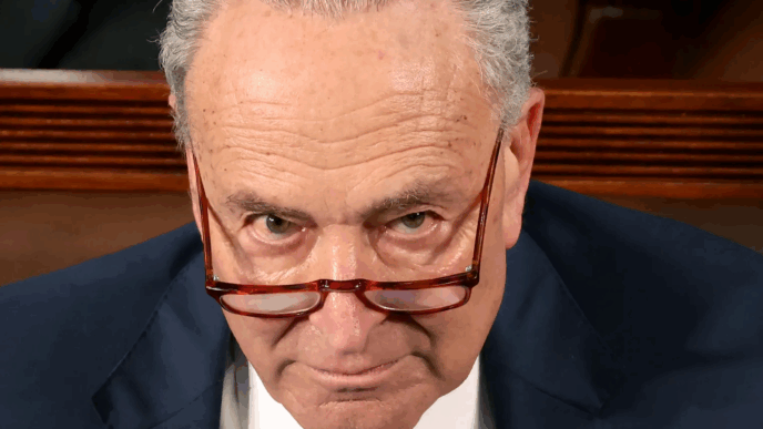 Senate Majority Leader Chuck Schumer, a Democrat from New York, ahead of a joint meeting of Congress with Israeli Prime Minister Benjamin Netanyahu at the US Capitol in Washington, DC, US, on Wednesday, July 24, 2024. (Ting Shen/Bloomberg via Getty Images)