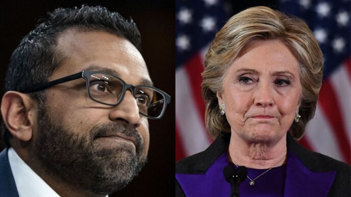 Kash Patel testifies during a Senate hearing in Washington last month. Photograph: Bonnie Cash/UPI/Rex/Shutterstock